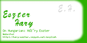 eszter hary business card